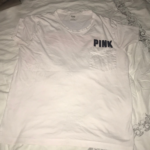 VS PINK Women’s Size L white tee - Picture 3 of 3